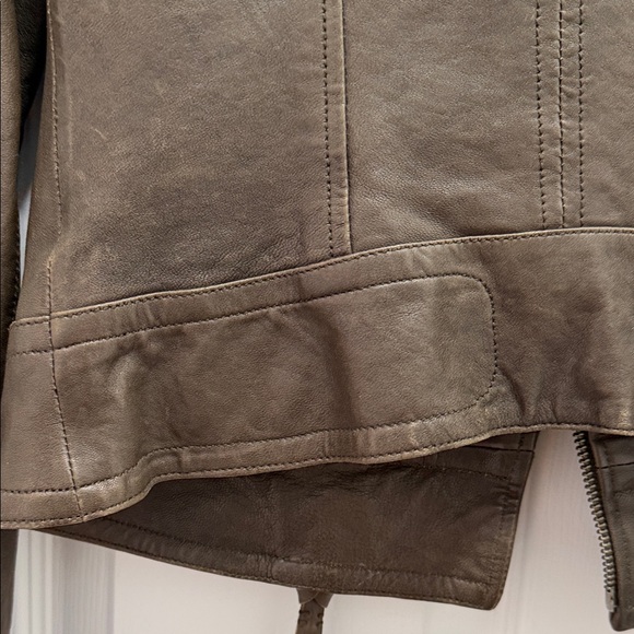 Mackage Dark Brown Leather Moto Jacket - Picture 8 of 10